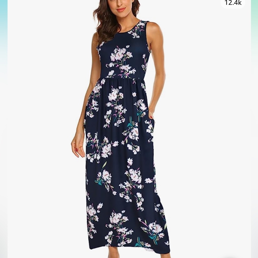 Women’s summer maxi floral dress - Picture 2 of 2